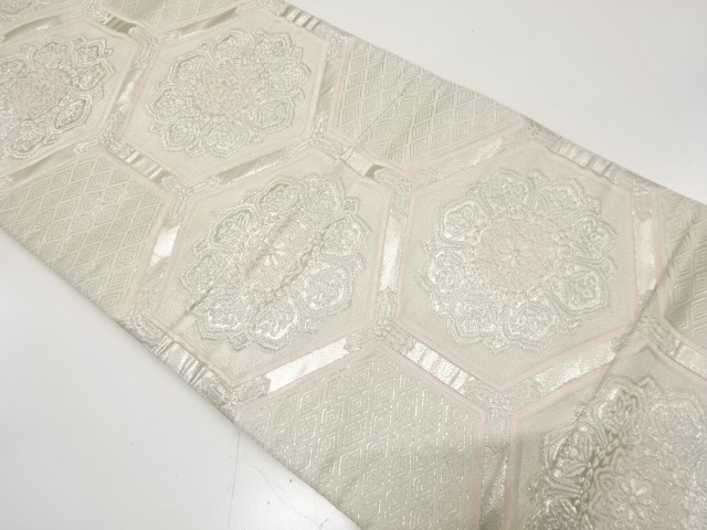 JAPANESE FUKURO OBI / WOVEN FLOWER CREST